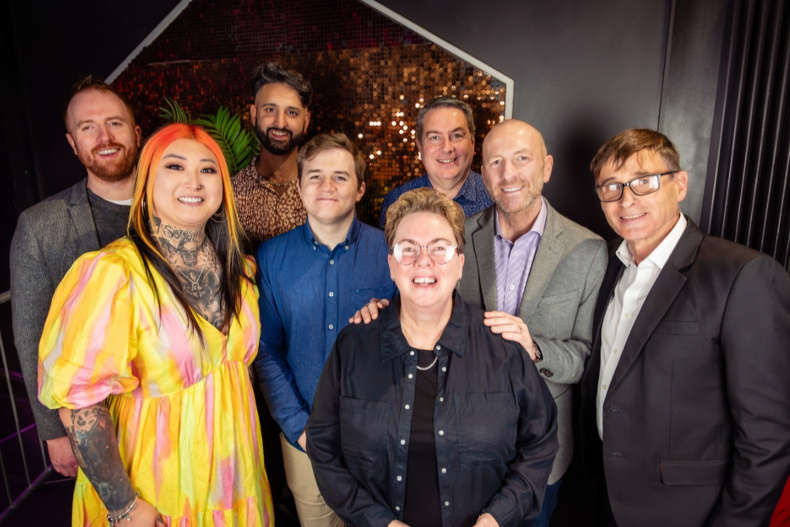 Dr Steve Ball, far right, with grant recipients.jpg