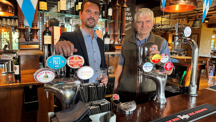 Steve Harcourt and David Blower inside Hatton Arms.jpg