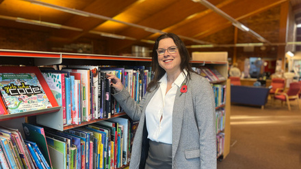 Victoria Wilson at a Staffordshire library.JPG